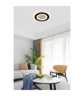 Ringo LED Round Flush Ceiling Light. Matt Black-2
