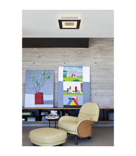 Squary LED Square Flush Ceiling Light. Matt Black-2