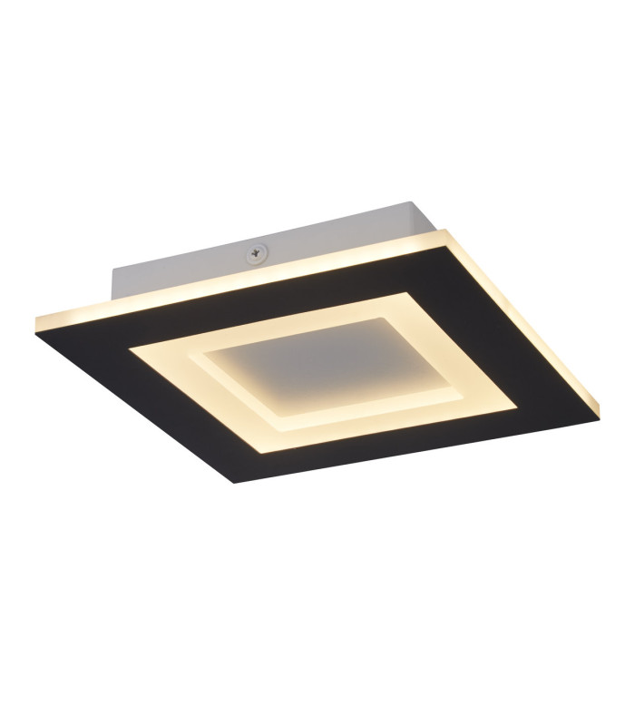 Squary LED Square Flush Ceiling Light. Matt Black-3
