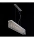 Ceiling Pendant Rectangular 9 Light Polished Chrome, Crystal - 4