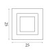 Squary LED Square Flush Ceiling Light. Matt Black-6