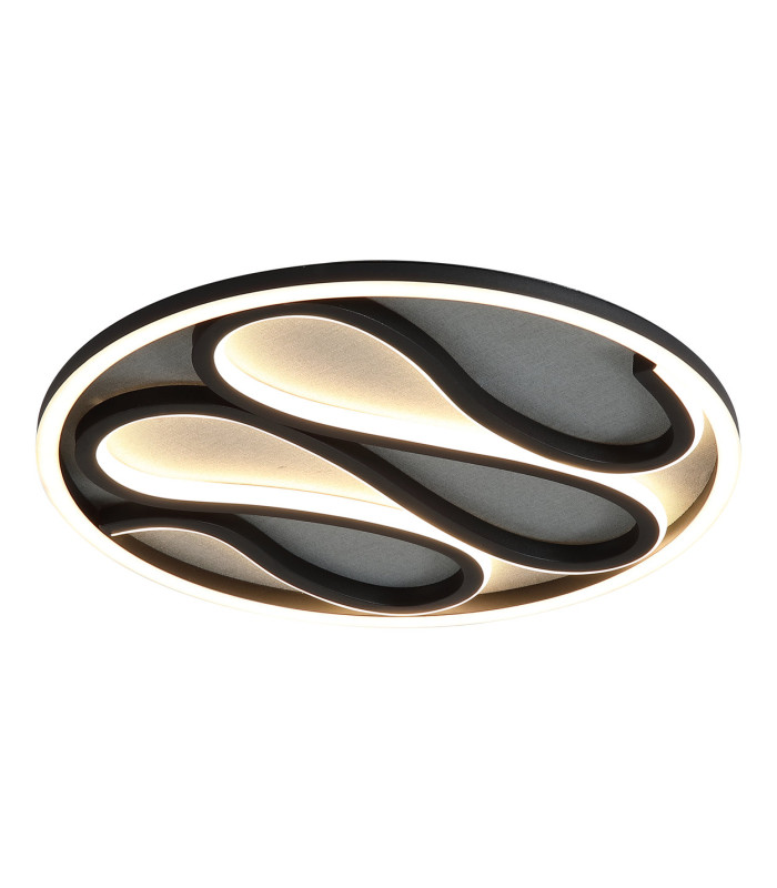 Zendisc LED Flush Ceiling Light Matt Black-1