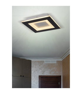 Squary LED Square Flush Ceiling Light. Matt Black-2