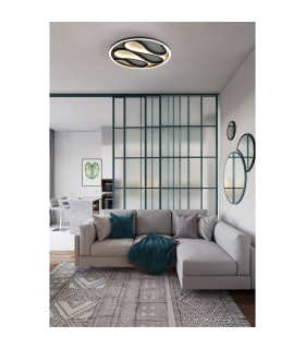 Zendisc LED Flush Ceiling Light Matt Black-2