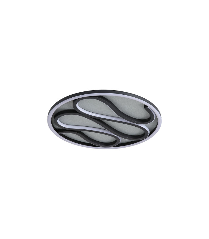 Zendisc LED Flush Ceiling Light Matt Black-4
