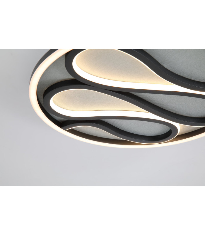 Zendisc LED Flush Ceiling Light Matt Black-5