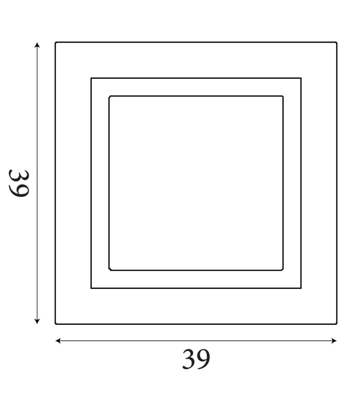 Squary LED Square Flush Ceiling Light. Matt Black-6