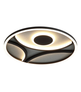 Zendisc LED Flush Ceiling Light Matt Black-1