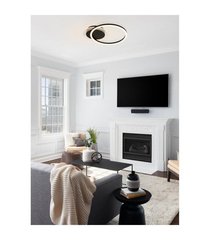 Contour LED Flush Ceiling Light Matt Black-2