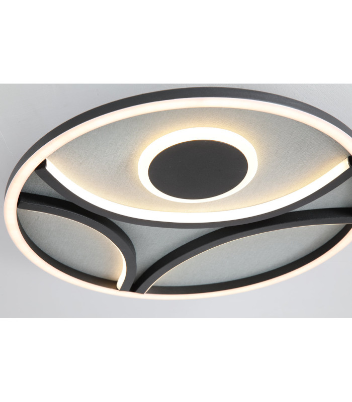 Zendisc LED Flush Ceiling Light Matt Black-5