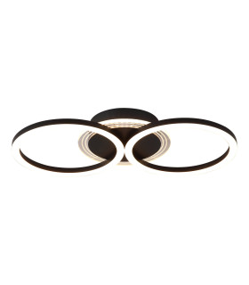 Contour LED Flush Ceiling Light Matt Black-1