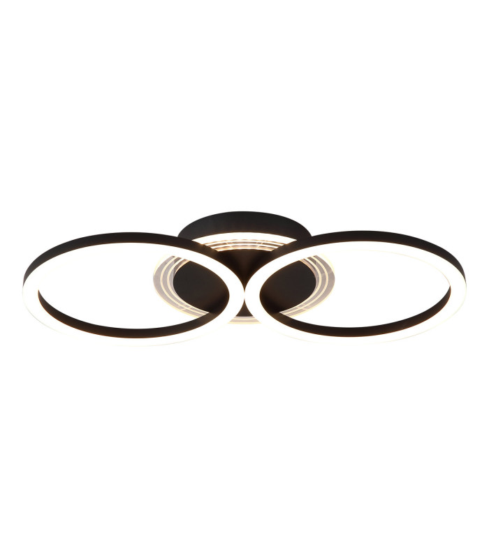 Contour LED Flush Ceiling Light Matt Black-1