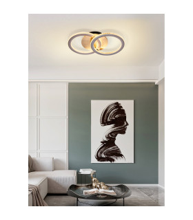 Specs LED Flush Ceiling Light Champagne-2