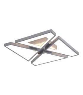 Quatro LED Flush Ceiling Light Silver-1