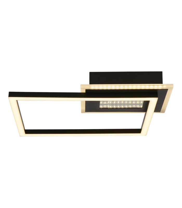 Quadrate LED Flush Ceiling Light. Matt Black-1