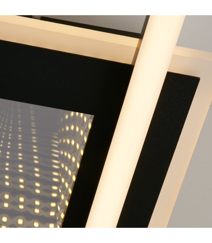 Quadrate LED Flush Ceiling Light. Matt Black-5