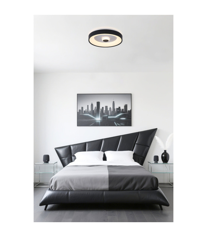 Polka LED Flush Ceiling Light Ceiling Light Matt Black-2