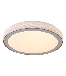 Galactic Round LED Flush Ceiling Light White & Gold-1