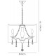 Ceiling Pendant with Chrome Shade 5 Light Polished Chrome, Crystal - 3