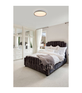 Galactic Round LED Flush Ceiling Light White & Gold-2