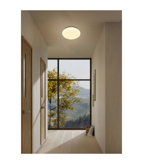 Malta LED Flush Ceiling Light White Acrylic-2