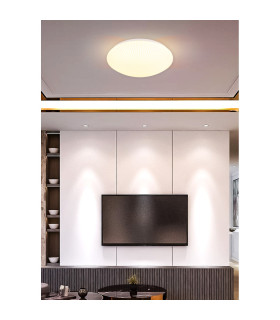 Malta LED Flush Ceiling Light White Acrylic-2