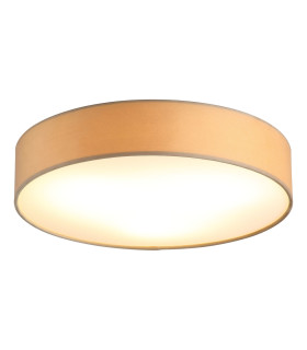 Drum 3 Light Flush Ceiling Light Champagne Velvet Shade 5x G9-1