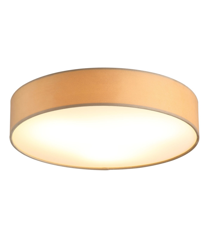 Drum 3 Light Flush Ceiling Light Champagne Velvet Shade 5x G9-1