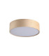 Drum Flush Ceiling Light Champagne Velvet Shade 3x E27-4