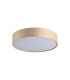 Drum 3 Light Flush Ceiling Light Champagne Velvet Shade 5x G9-4