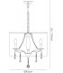 Ceiling Pendant with Chrome Shade 3 Light Polished Chrome, Crystal - 3