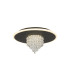 Deluge LED Flush Ceiling Light Black Crystal Glass-3