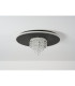 Deluge LED Flush Ceiling Light Black Crystal Glass-4