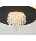 Deluge LED Flush Ceiling Light Black Crystal Glass-5