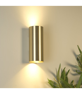 Cyls Cylinder Up Down Wall Light Gold 2x GU10-2