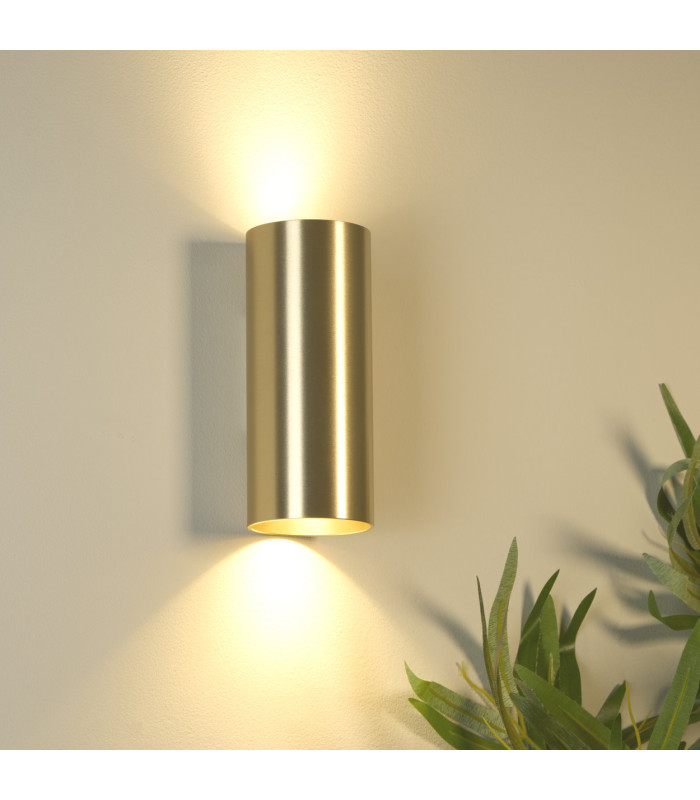 Cyls Cylinder Up Down Wall Light Gold 2x GU10-2