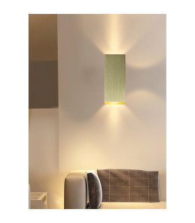 Don Square Up Down Wall Light Gold 2x GU10-2