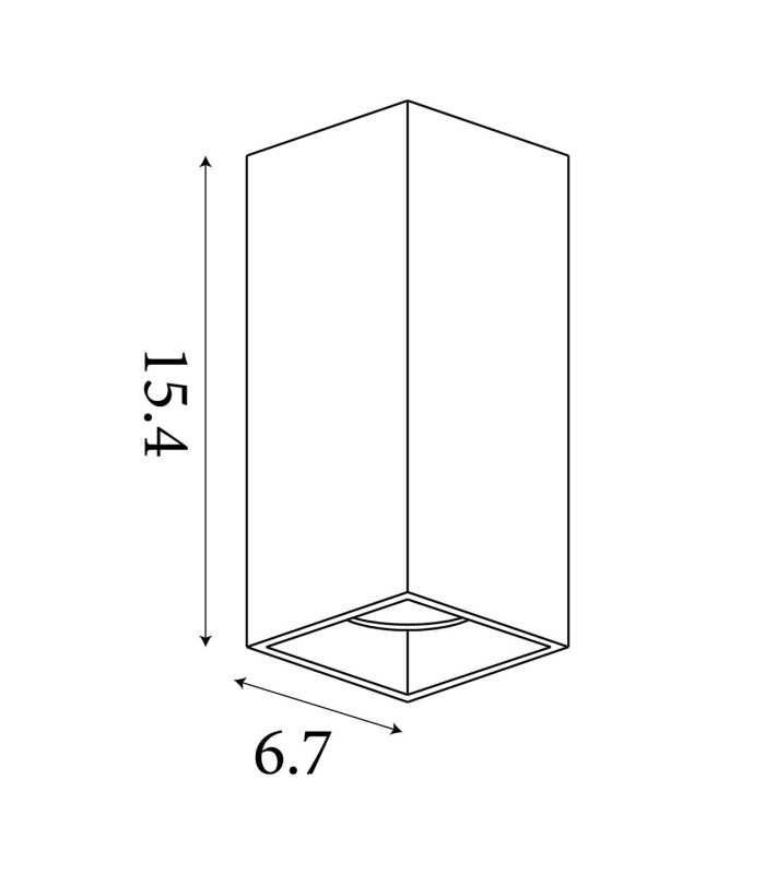 Don Square Up Down Wall Light White 1x G9-6