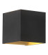 Newton Square Up Down Wall Light G9 Black Gold 1x G9-1