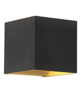 Newton Square Up Down Wall Light G9 Black Gold 1x G9-1