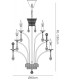 Ceiling Pendant Chandelier Large 12 Light Black Chrome (Item Requires Assembly) - 3
