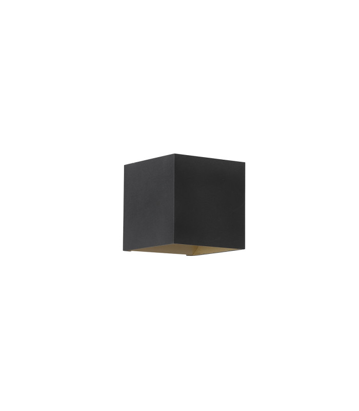 Newton Square Up Down Wall Light G9 Black Gold 1x G9-4