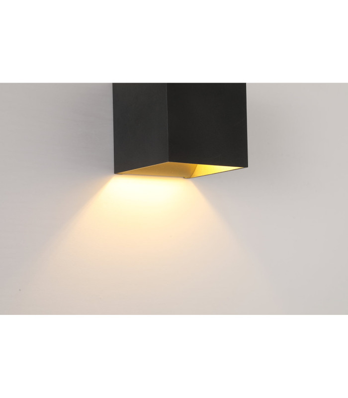 Newton Square Up Down Wall Light G9 Black Gold 1x G9-5