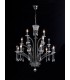 Ceiling Pendant Chandelier Large 12 Light Black Chrome (Item Requires Assembly) - 4