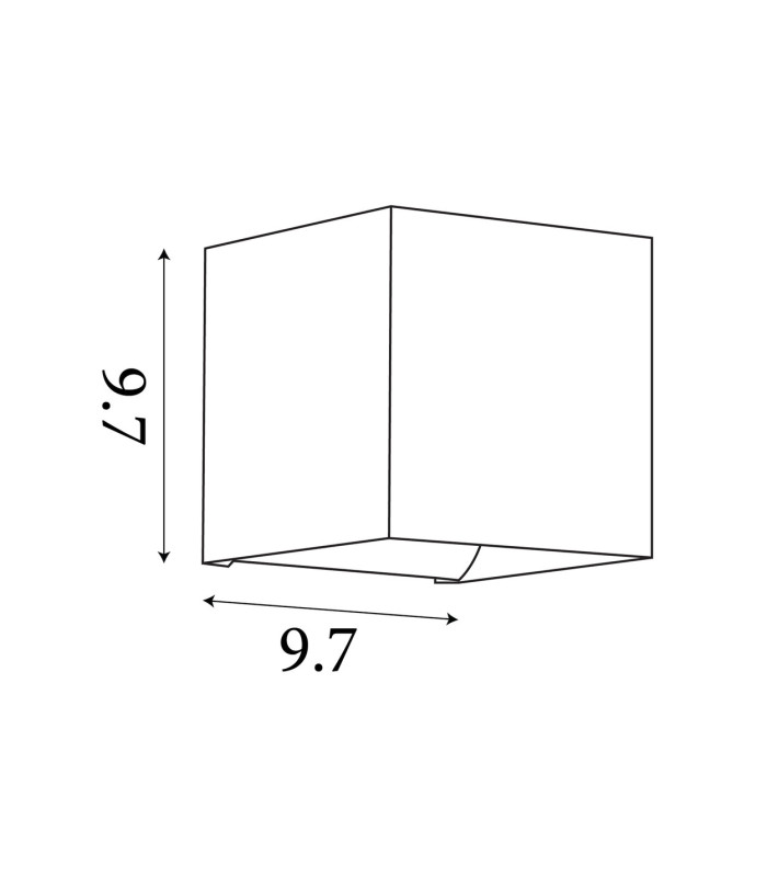 Newton Square Up Down Wall Light G9 1x G9-6
