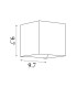 Newton Square Up Down Wall Light G9 White 2x GU10-6