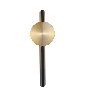 Shield LED Wall Light Sand Black & Brass-1