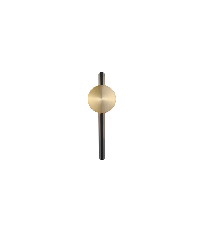 Shield LED Wall Light Sand Black & Brass-3