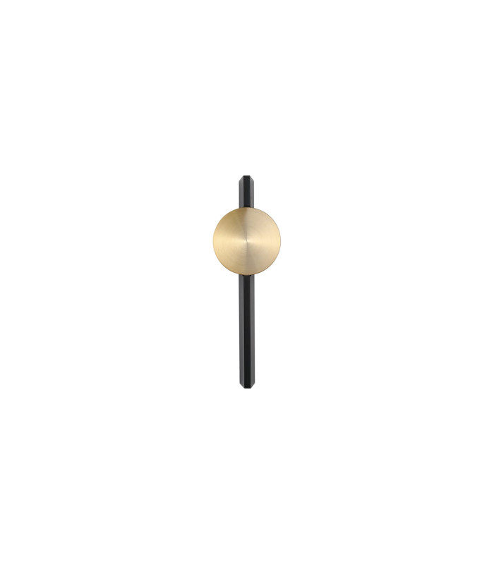 Shield LED Wall Light Sand Black & Brass-4