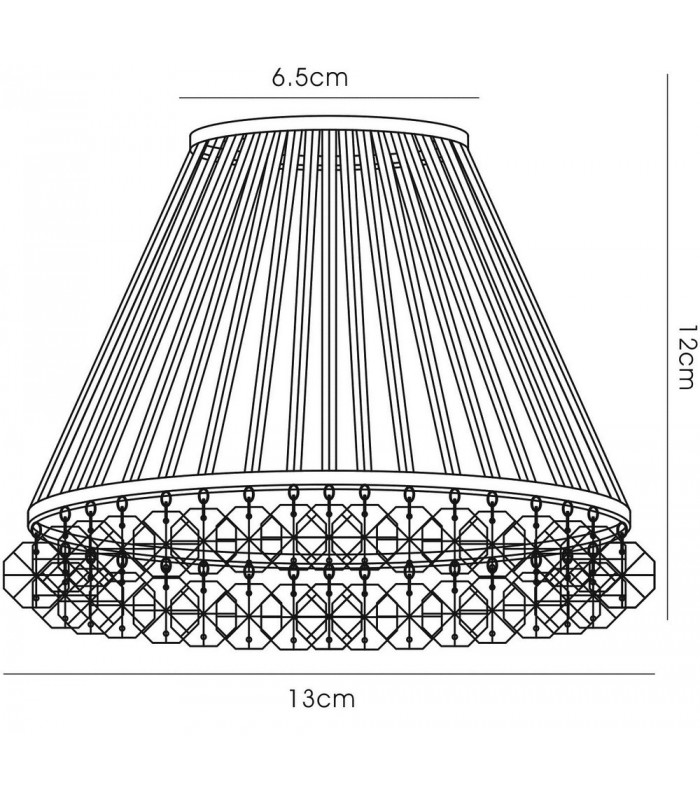 Clip-On Shade with Amber Glass Rods French Gold, - 3